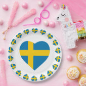 ZWEDEN HEART SHAPE FLAG PAPIEREN BORDJE (Feest)