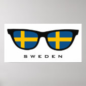 Zweden heeft aangepaste tekst en kleuren poster (Voorkant)