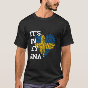 Zweden Het zit in mijn DNA Zweeds Pride Hart Zweed T-shirt