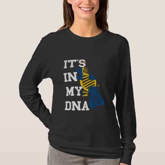 Zweden Het zit in mijn DNA Zweedse roots Zweedse t T-shirt (Voorkant)