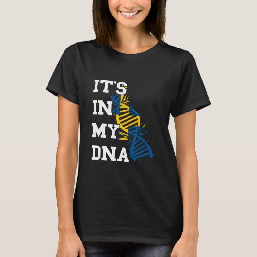 Zweden Het zit in mijn DNA Zweedse roots Zweedse t T-shirt (Voorkant)