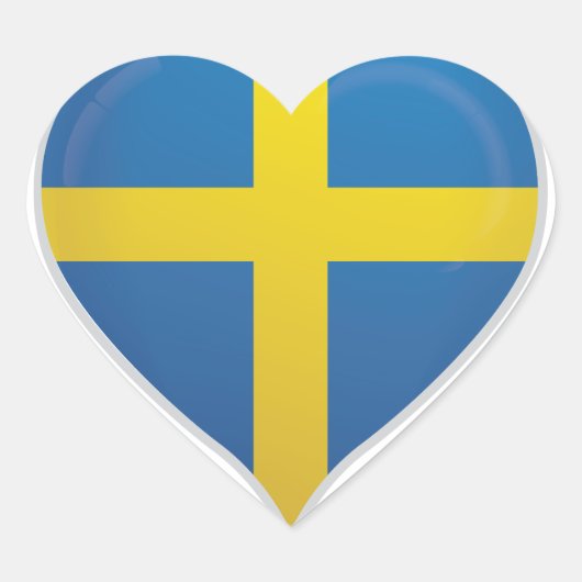 Zweden houden van vlag trots hart sticker (Voorkant)