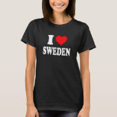 Zweden - I Heart Zweden - I Love Sweden T-shirt (Voorkant)