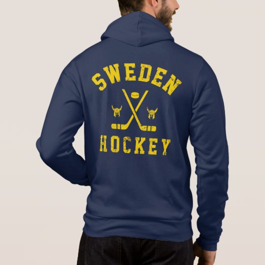Zweden Ice Hockey Hoodie (Achterkant)