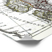 Zweden IJsland Noorwegen Kaart Poster (Hoek)