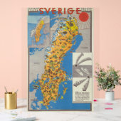 Zweden Kaart Acryl Bord (Huwelijk)