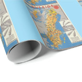 Zweden Kaart Cadeaupapier (Rol Hoek)