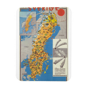 Zweden Kaart Magneet