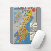 Zweden Kaart Muismat (Met muis)
