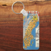 Zweden Kaart Sleutelhanger (Voorkant)
