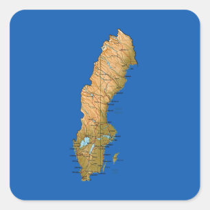 Zweden Kaart Sticker
