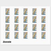 Zweden Kaart Vierkante Sticker (Vel)