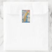 Zweden Kaart Vierkante Sticker (Tas)