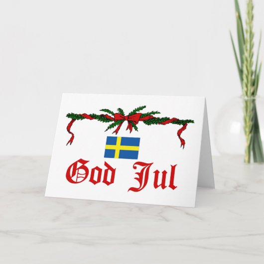 Zweden Kerstmis Feestdagen Kaart (Voorkant)
