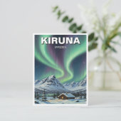Zweden Kiruna Aurora Noorderlicht Briefkaart (Staand voorkant)