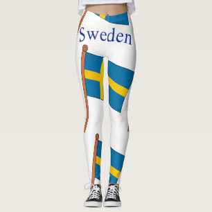 Zweden Land Vlag Thunder_Cove Leggings