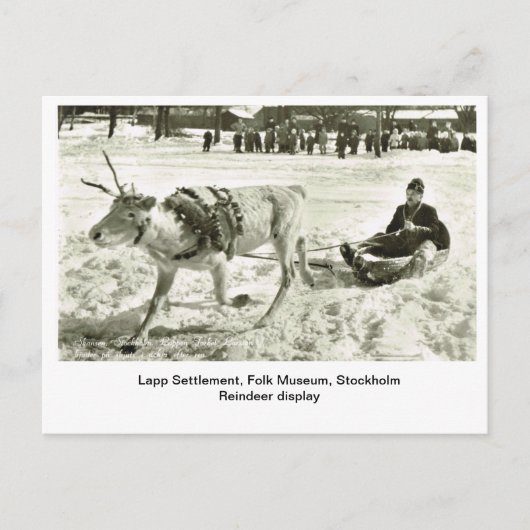 Zweden, Lapp Settlement, Folk Museum, Briefkaart (Voorkant)