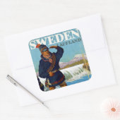 Zweden ~ Lappland Vierkante Sticker (Envelop)