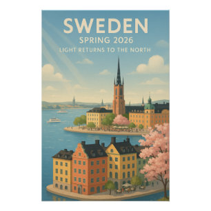 Zweden Lente 2026 – Licht keert terug naar het Noo Perfect Poster