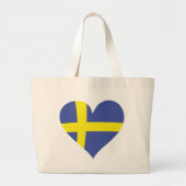 zweden liefde hart - zweedse vlag grote tote bag (Voorkant)