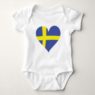 zweden liefde hart - zweedse vlag romper