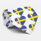 zweden liefde hart - zweedse vlag stropdas (Opgerold)