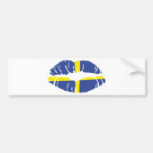 zweden - lippenstift bumpersticker (Voorkant)