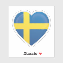 Zweden Love Flag Sticker