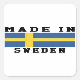 Zweden maakte in Design Vierkante Sticker