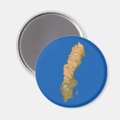 Zweden Magneet Kaart (Voorkant / Achterkant)