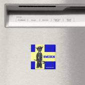 Zweden magneet met grappige viking (Insitu (Vaatwasser))