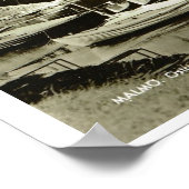 Zweden, Malmo, waterfront en boten Poster (Hoek)