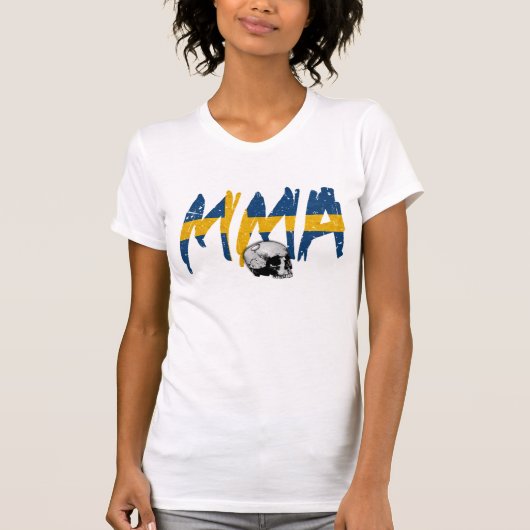 Zweden MMA Skull Dames T-shirt (Voorkant)