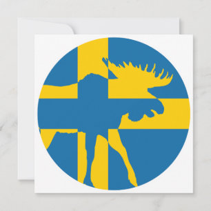 Zweden Moose Zweedse nationale dierenvlag Kaart