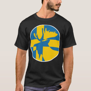 Zweden Moose Zweedse nationale dierenvlag T-shirt