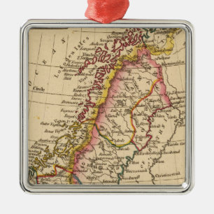 Zweden, Noorwegen 2 Metalen Ornament