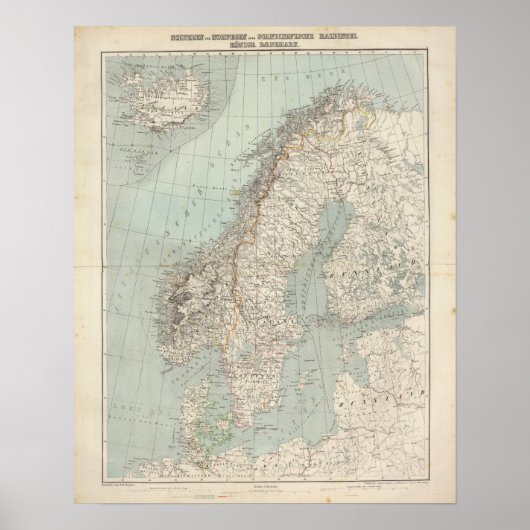 Zweden, Noorwegen, Denemarken 2 Poster (Voorkant)