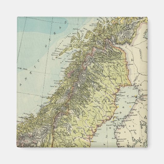 Zweden, Noorwegen, Denemarken Magneet (Voorkant)