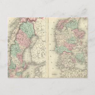 Zweden, Noorwegen en Denemarken 2 Briefkaart