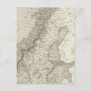 Zweden, Noorwegen en Denemarken Briefkaart