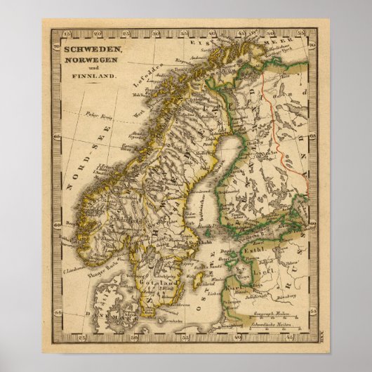 Zweden, Noorwegen en Finland Poster (Voorkant)