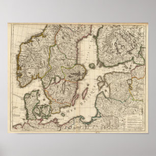 Zweden, Noorwegen, Europa Poster