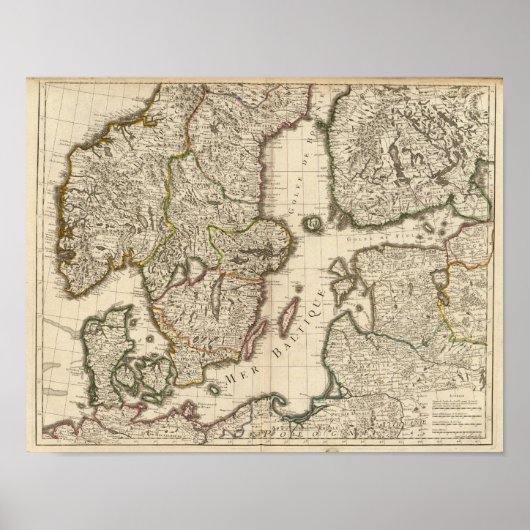Zweden, Noorwegen, Europa Poster (Voorkant)
