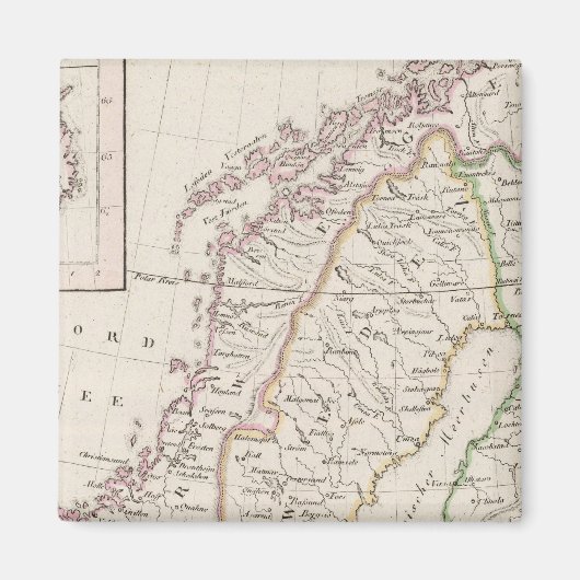 Zweden, Noorwegen, IJsland Magneet (Voorkant)
