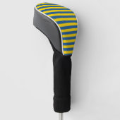 Zweden Oekraïne vlag streept blauwwitte strepen pa Golfheadcover (Schuin)