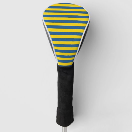 Zweden Oekraïne vlag streept blauwwitte strepen pa Golfheadcover (Voorkant)
