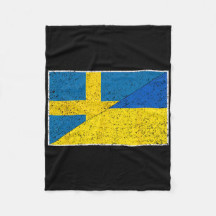 Zweden Oekraine Vlag Zweeds Oekraïense Nationalite Fleece Deken