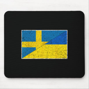 Zweden Oekraine Vlag Zweeds Oekraïense Nationalite Muismat