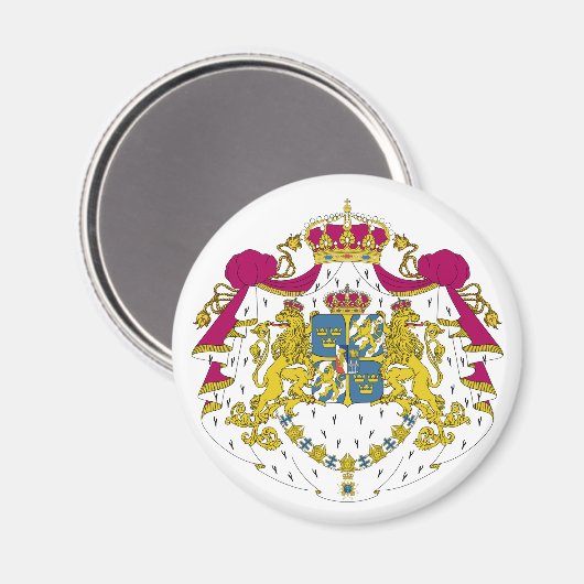 Zweden officieel wapen heraldiek symbool magneet (Voorkant / Achterkant)