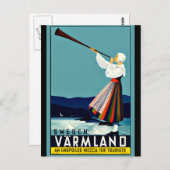 Zweden, oud poster briefkaart (Voorkant / Achterkant)